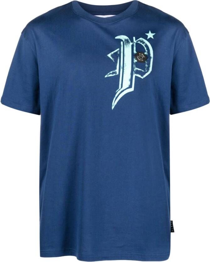 Philipp Plein T-shirt met print Blauw