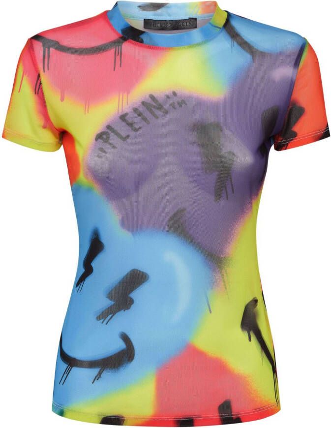 Philipp Plein T-shirt met print Paars