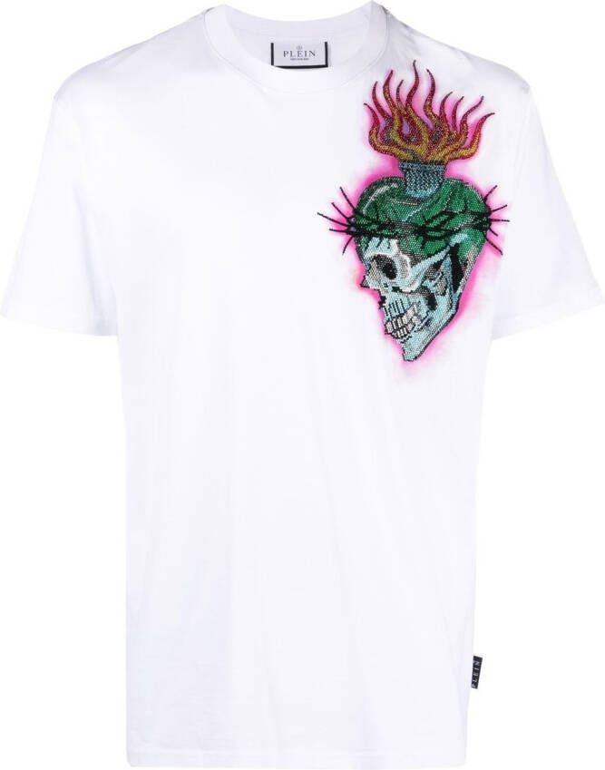 Philipp Plein T-shirt met print Wit