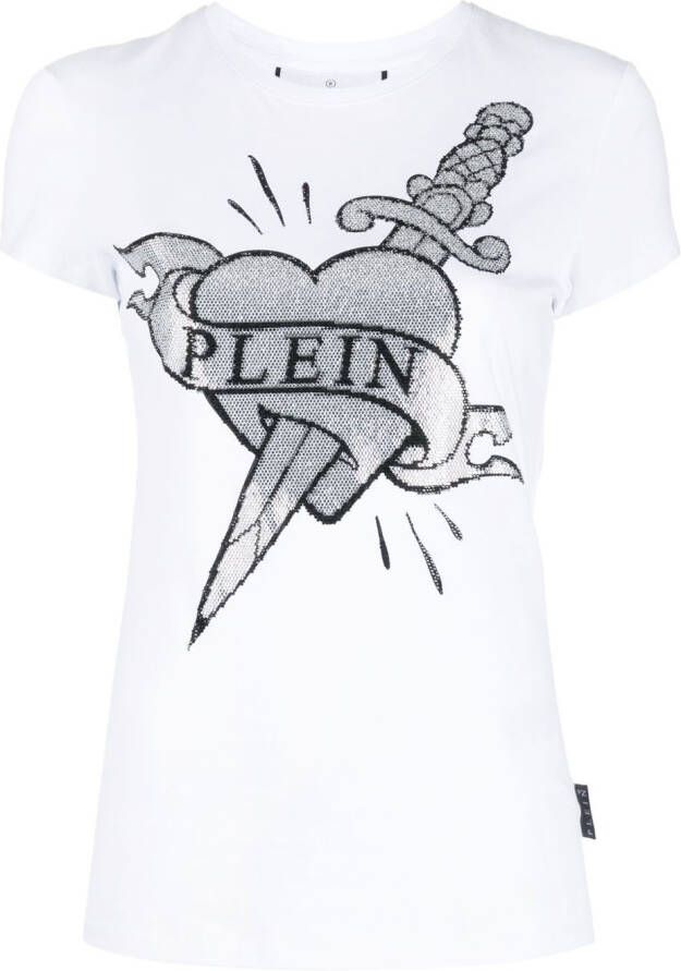 Philipp Plein T-shirt met print Wit