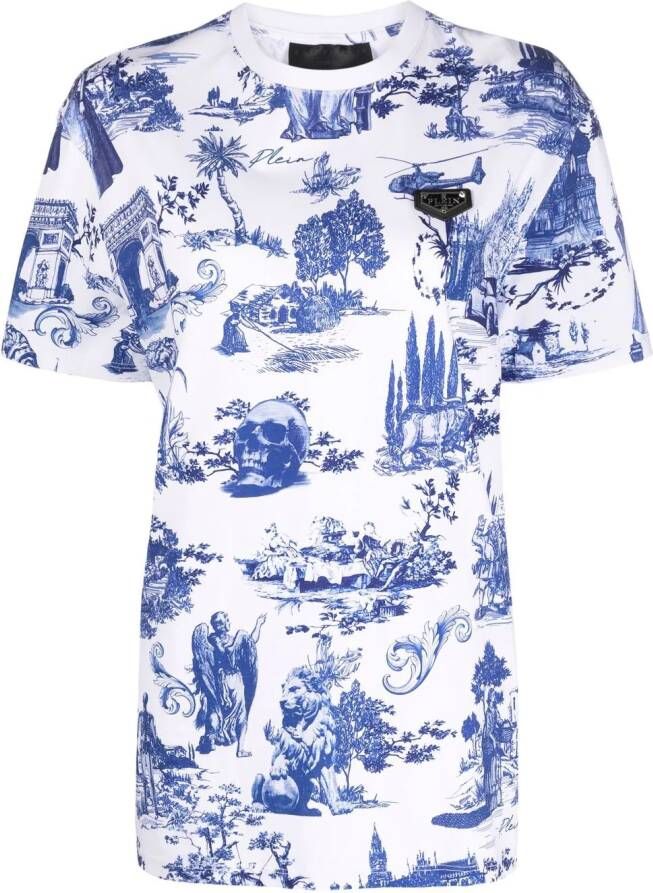 Philipp Plein T-shirt met print Wit