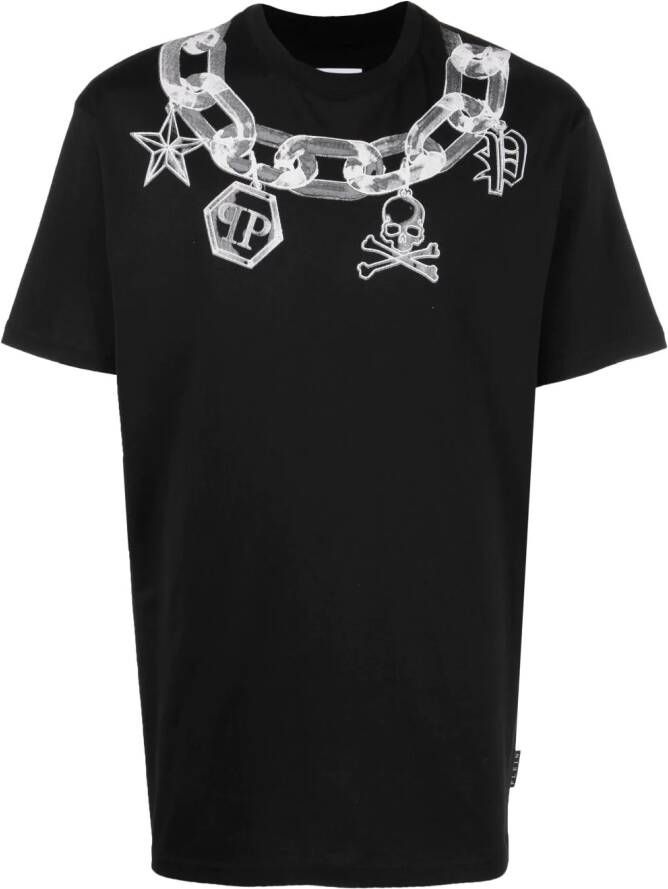 Philipp Plein T-shirt met print Zwart