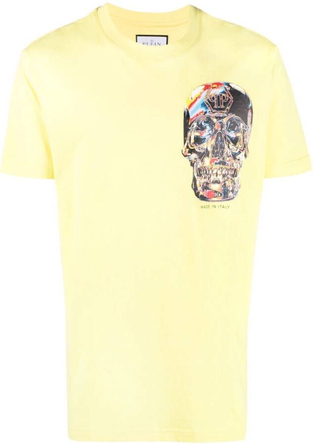 Philipp Plein T-shirt met ronde hals Geel