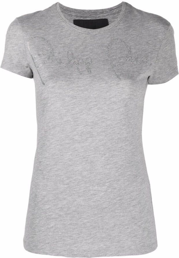 Philipp Plein T-shirt met ronde hals Grijs