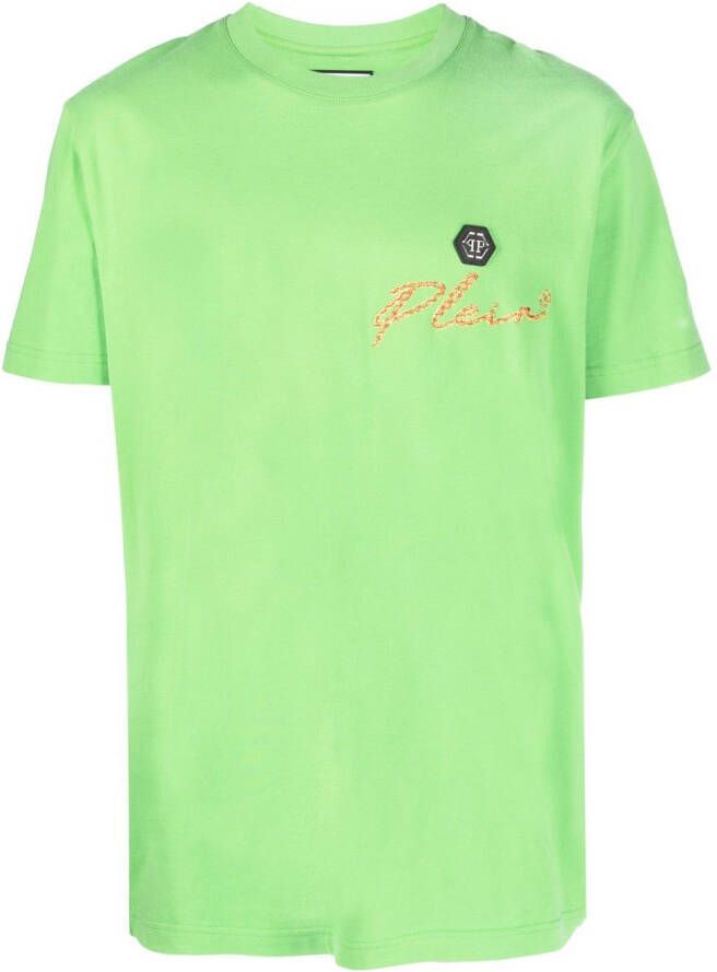 Philipp Plein T-shirt met ronde hals Groen