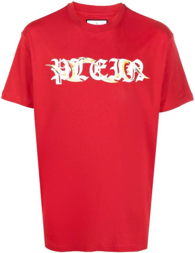 Philipp Plein T-shirt met ronde hals Rood