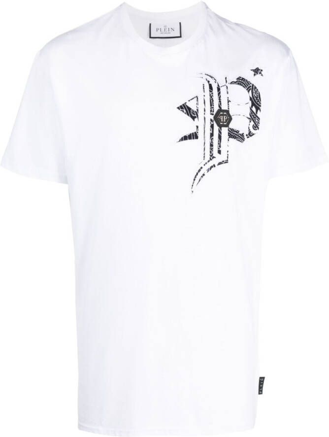 Philipp Plein T-shirt met ronde hals Wit