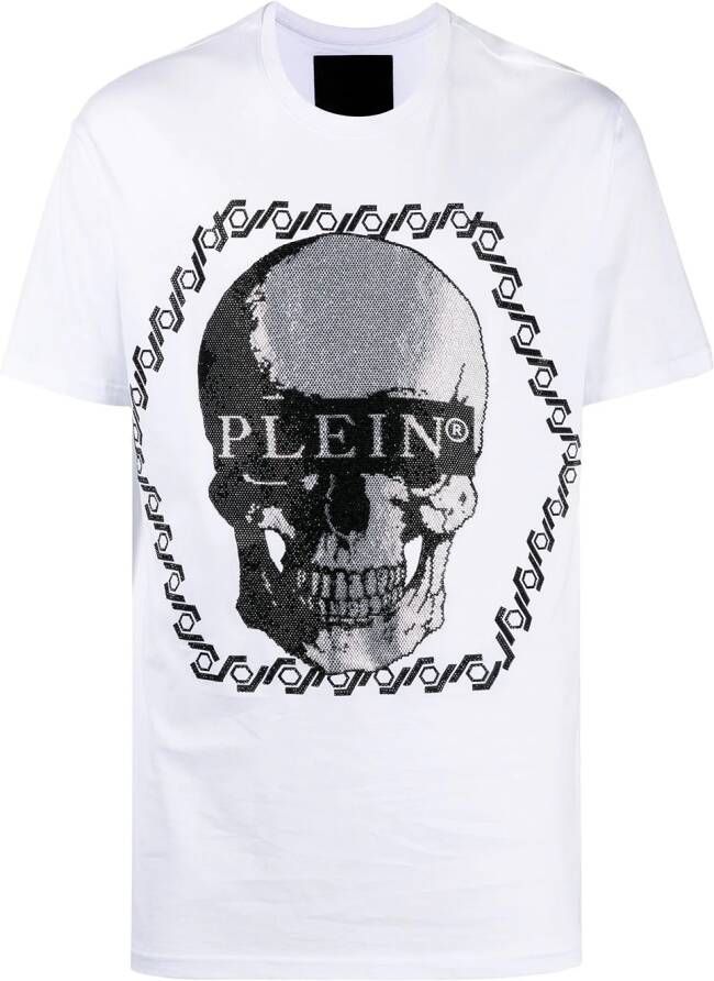 Philipp Plein T-shirt met ronde hals Wit