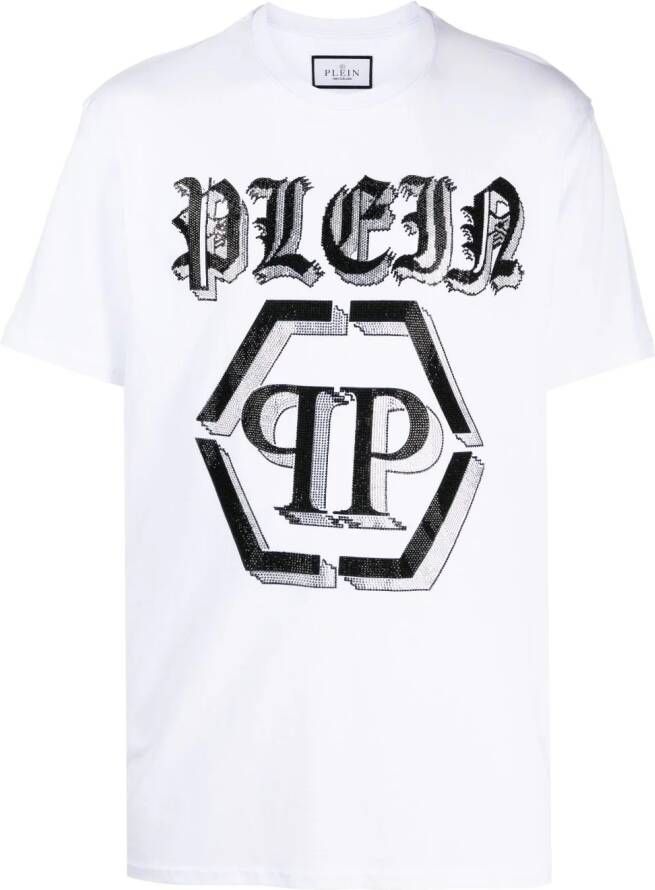 Philipp Plein T-shirt met ronde hals Wit