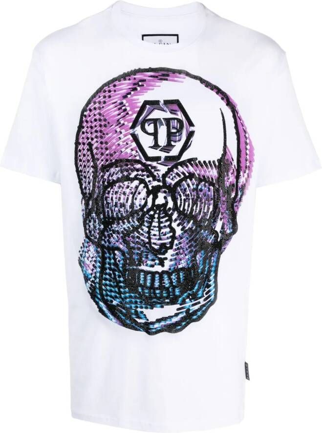Philipp Plein T-shirt met ronde hals Wit