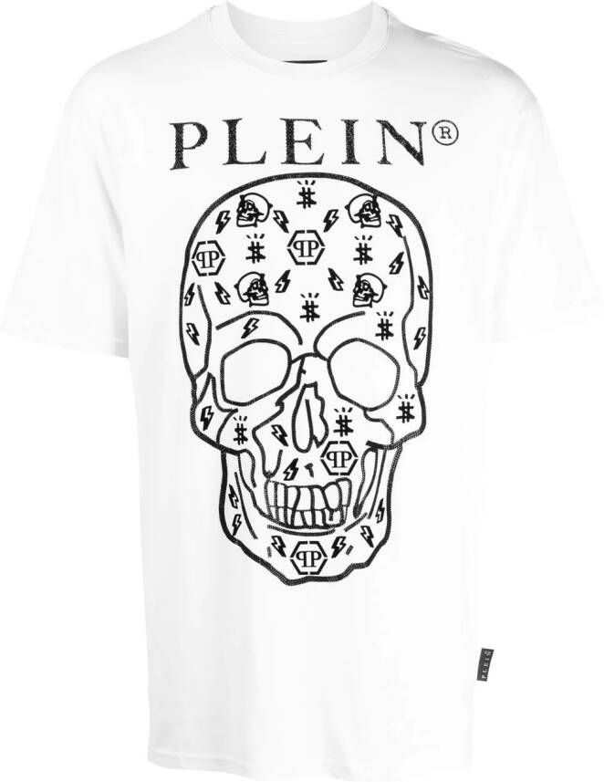 Philipp Plein T-shirt met ronde hals Wit