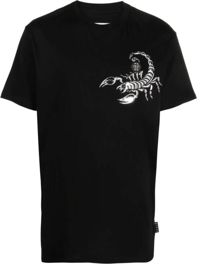 Philipp Plein T-shirt met ronde hals Zwart