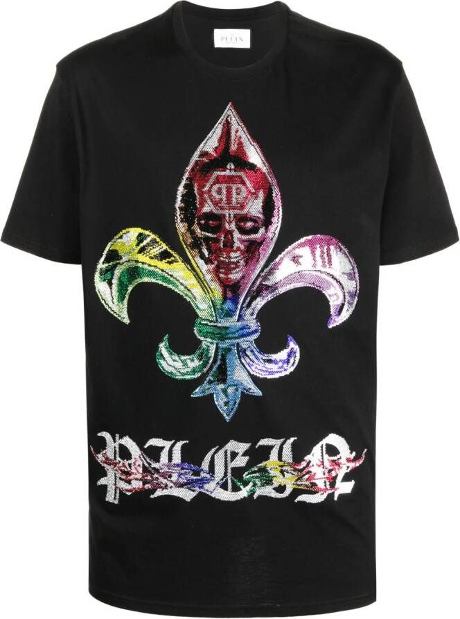 Philipp Plein T-shirt met ronde hals Zwart