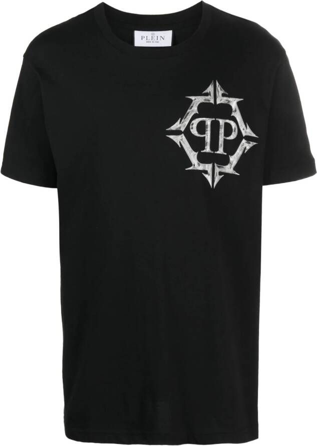 Philipp Plein T-shirt met ronde hals Zwart