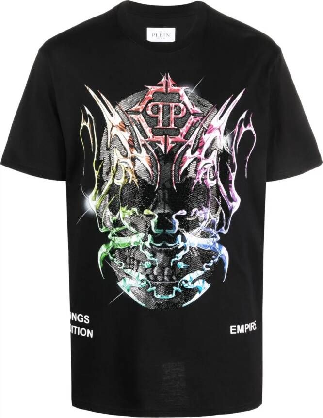 Philipp Plein T-shirt met ronde hals Zwart