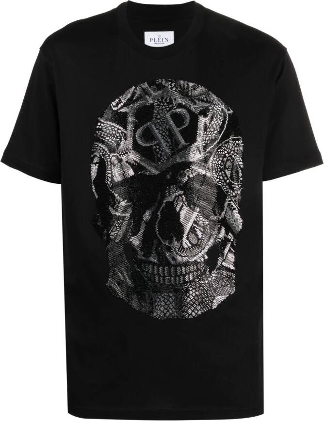 Philipp Plein T-shirt met ronde hals Zwart
