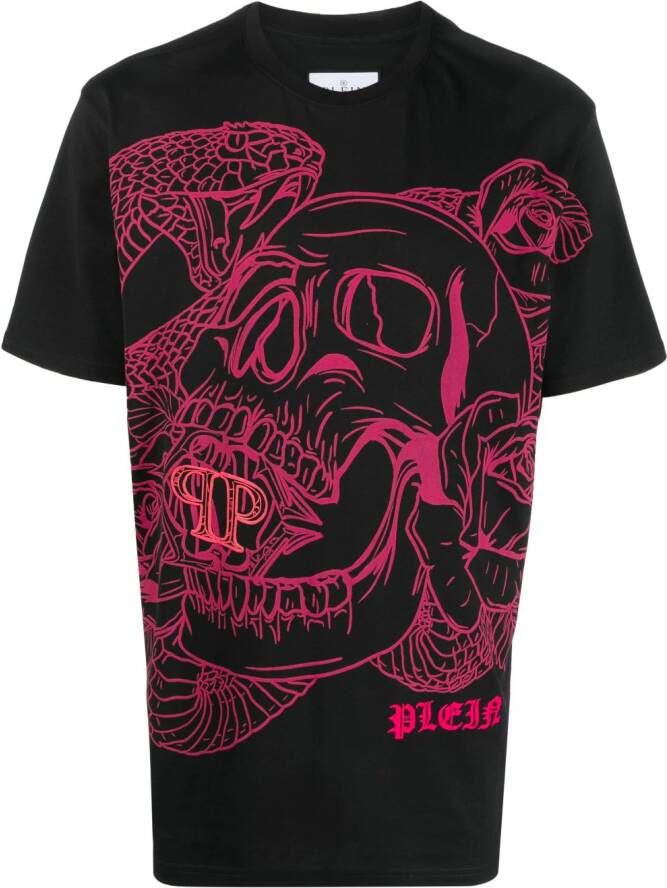 Philipp Plein T-shirt met ronde hals Zwart