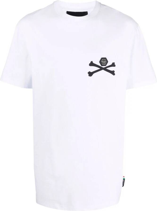Philipp Plein T-shirt met skeletprint Wit