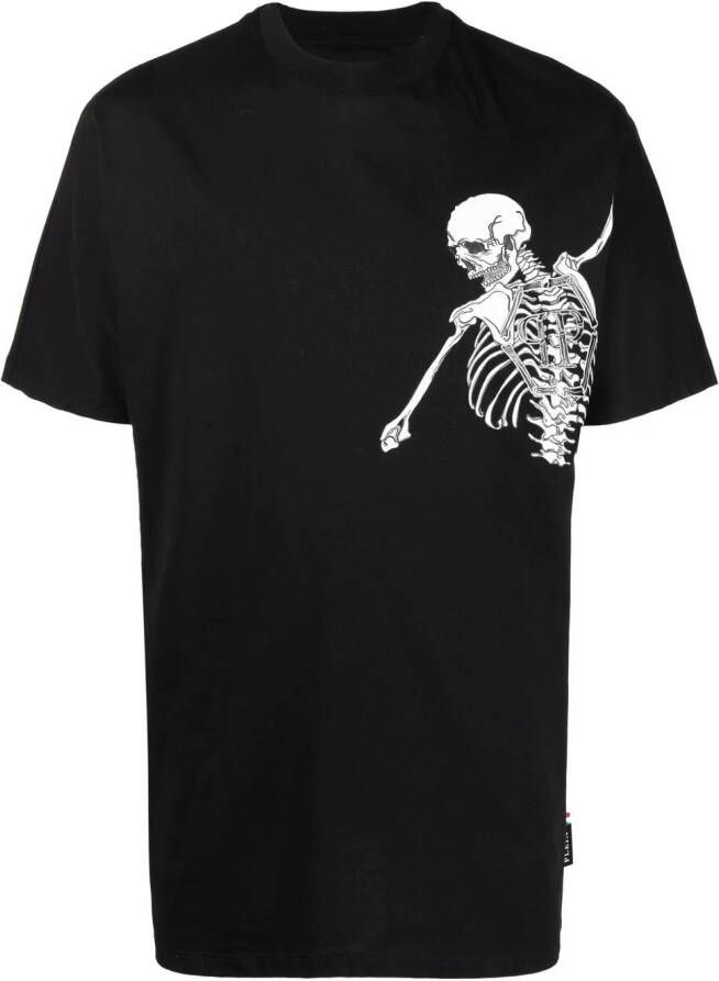 Philipp Plein T-shirt met skeletprint Zwart