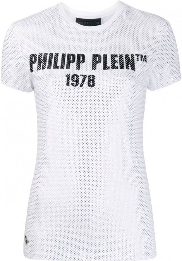 Philipp Plein T-shirt met studs Wit