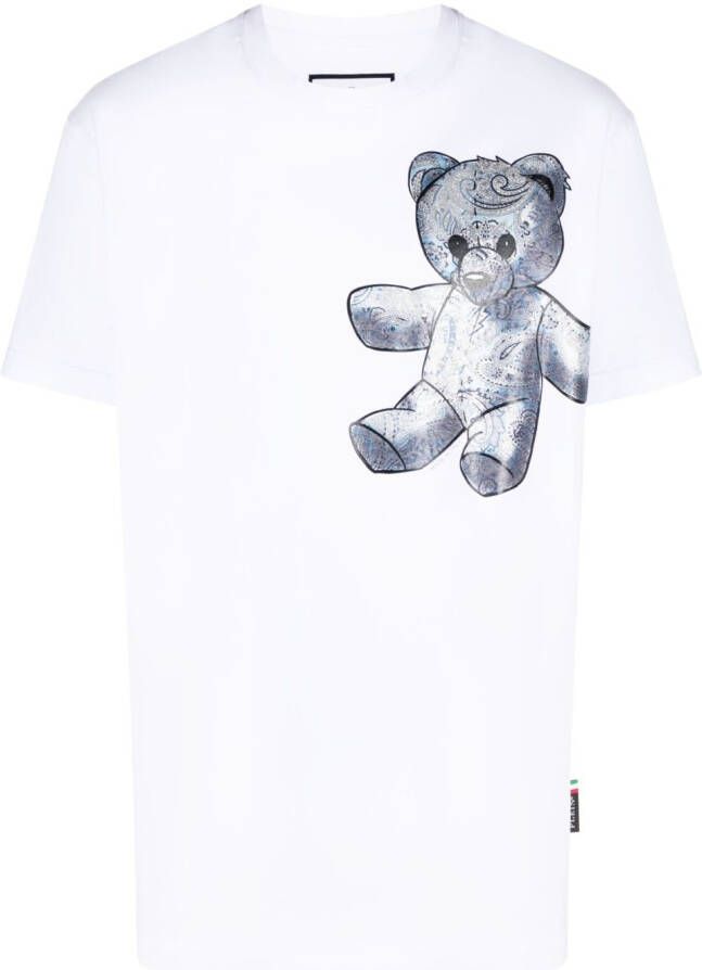 Philipp Plein T-shirt met teddybeerprint Blauw