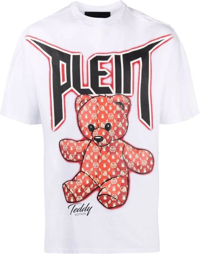 Philipp Plein T-shirt met teddybeerprint Wit