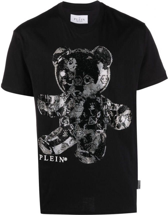 Philipp Plein T-shirt met teddybeerprint Zwart