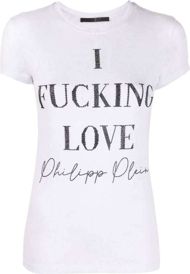 Philipp Plein T-shirt met tekst Wit