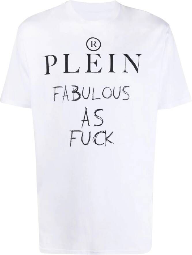 Philipp Plein T-shirt met tekst Wit