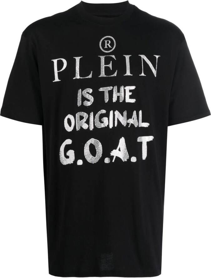 Philipp Plein T-shirt met tekst Zwart