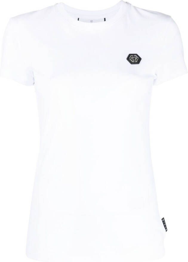 Philipp Plein T-shirt van stretch katoen Wit