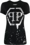 Philipp Plein T-shirt verfraaid met kristallen Zwart - Thumbnail 1