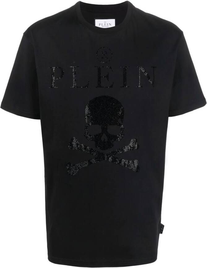 Philipp Plein T-shirt verfraaid met kristallen Zwart