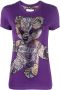 Philipp Plein T-shirt verfraaid met teddybeer Paars - Thumbnail 1