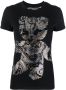 Philipp Plein T-shirt verfraaid met teddybeer Zwart - Thumbnail 1