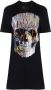 Philipp Plein T-shirtjurk met doodskop van stras Zwart - Thumbnail 1