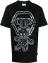Philipp Plein T-shirt met logo van stras Zwart - Thumbnail 1