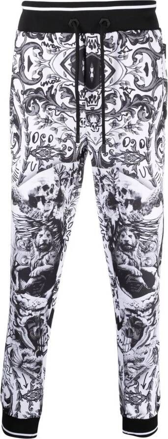 Philipp Plein Trainingsbroek met barokprint Wit