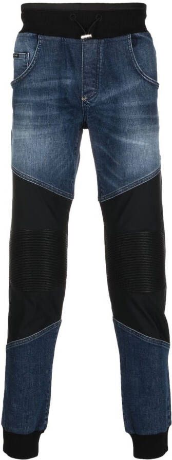 Philipp Plein Trainingsbroek met logopatch Blauw