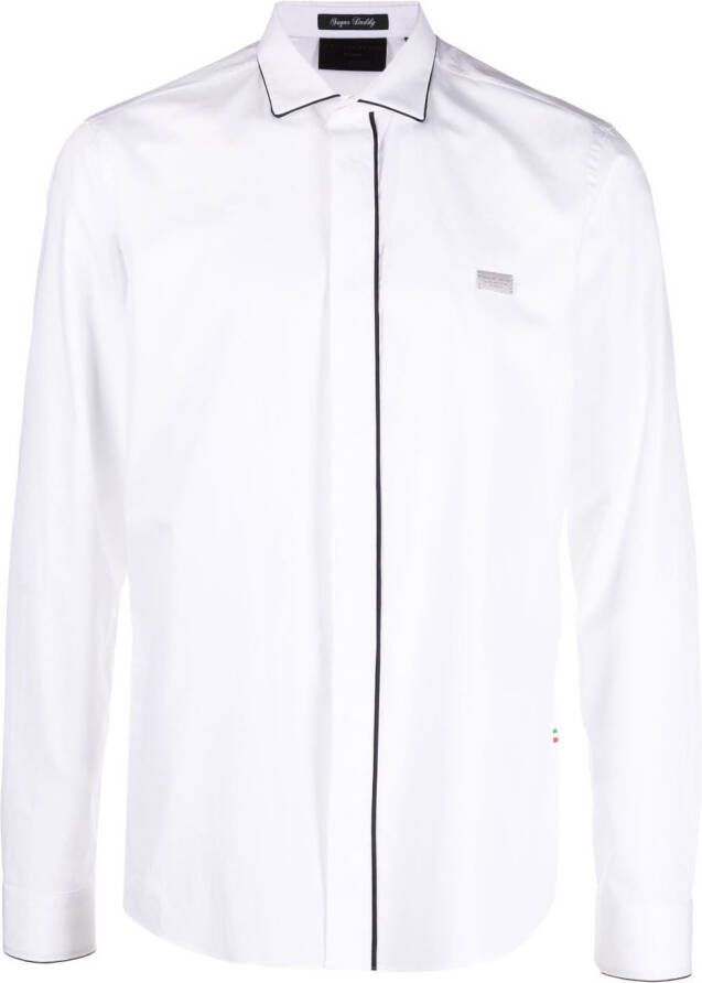 Philipp Plein Zijden overhemd Wit