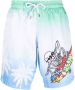 Philipp Plein Zwembroek met grafische print Blauw - Thumbnail 1