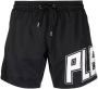 Philipp Plein Zwembroek met logoprint Zwart - Thumbnail 1