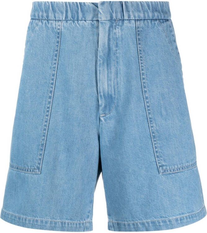 Philippe Model Paris Bermuda shorts met elastische taille Blauw