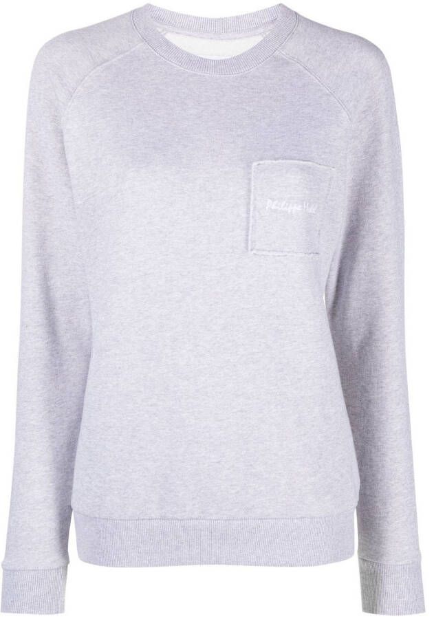 Philippe Model Paris Sweater met logoprint Grijs