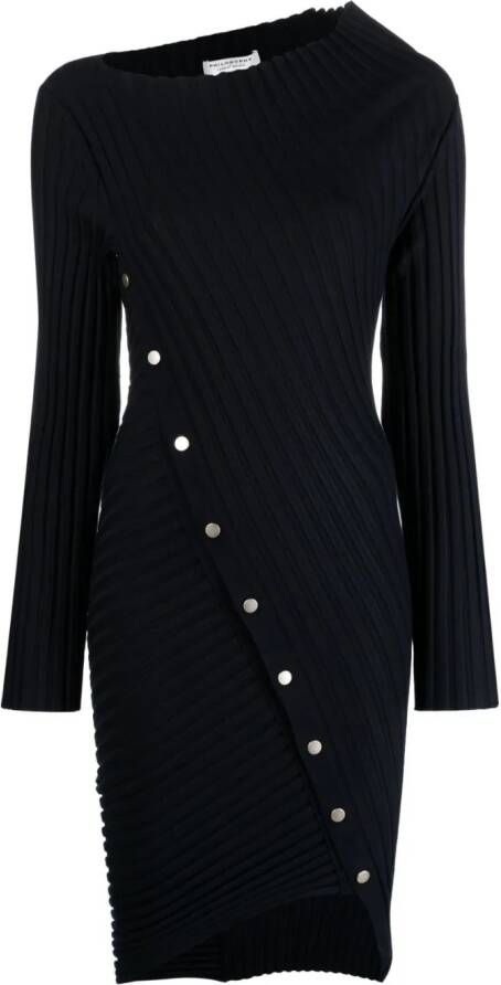 Philosophy Di Lorenzo Serafini Asymmetrische mini-jurk Blauw