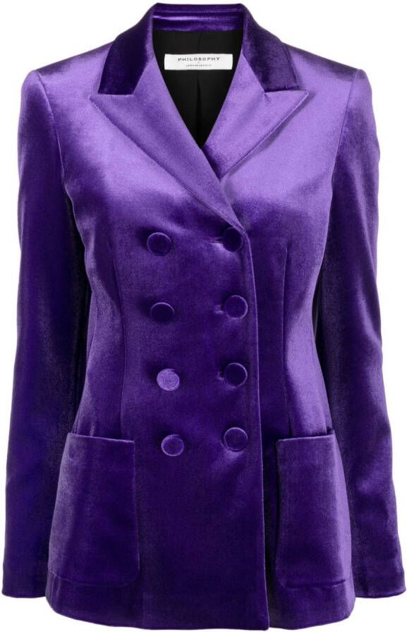 Philosophy Di Lorenzo Serafini Blazer met dubbele rij knopen Paars