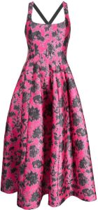 Philosophy Di Lorenzo Serafini Midi-jurk met bloemjacquard Roze