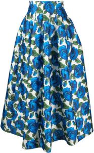 Philosophy Di Lorenzo Serafini floral-print flared skirt Blauw