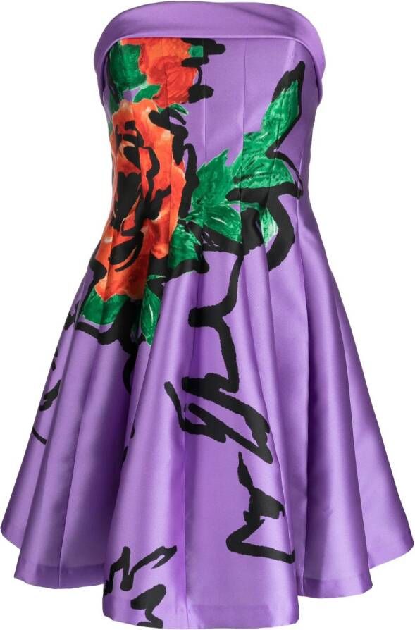 Philosophy Di Lorenzo Serafini Jurk met print Paars