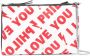 Philosophy Di Lorenzo Serafini I Love You leren crossbodytas Rood - Thumbnail 1